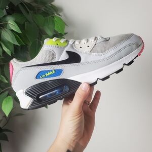 Nike Air Max 90 Grey Neon Platinum Men's Size 8